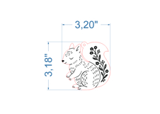 Squirrel Christmas Ornament SVG laser cut file for Glowforge Product Image 2