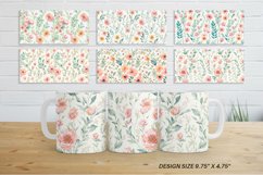 Mug sublimation design with Floral Watercolor Product Image 3