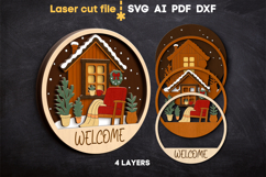 Christmas Welcome Sign SVG laser cut files for Glowforge Product Image 2