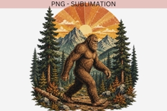Vintage Bigfoot PNG | Sasquatch Forest Clipart Product Image 2