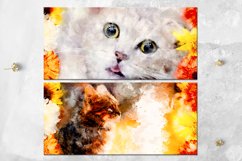 Watercolor Cats designs | Mug Sublimation design bundle, JPG Product Image 2