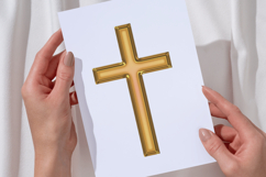 Golden Easter Cross PNG Product Image 2