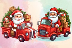 Santa With Green Christmas Gnome Clipart Bundle, Product Image 3