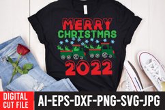 Merry Christmas 2022 T-Shirt Design , Merry Christmas SVG Product Image 1
