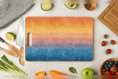 Summer Ombre Glitter Cutting Boards sublimation Designs Product Image 2