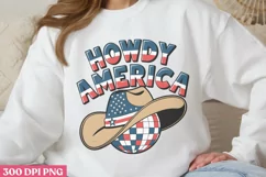 Howdy America PNG, Western 4th Of July Sublimation PNG Product Image 1