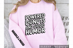 Powered by Donuts and Good Humor Funny Food PNG Design Product Image 3