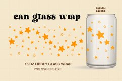 Retro Stars Libbey Can Glass SVG| Groovy Stars SVG Product Image 1