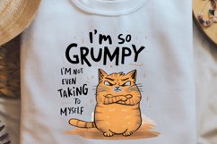 Funny Cat Quotes Sublimation Design, Funny Cat Quotes , PNG Product Image 2