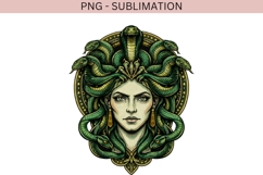 Medusa PNG | Mythology Snake Woman Design | Gothic Medusa Product Image 3