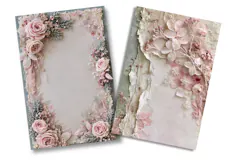 Vintage Rose Floral Junk Journal Pages Product Image 2