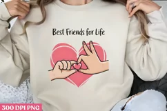 Best Friends for Life PNG, Friendship Sublimation PNG Product Image 1