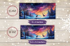 Magic Winter Forest Mug Design, Christmas Coffee Mug Wrap Product Image 2