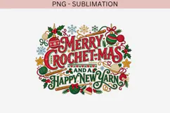 Christmas crochet png design for T-shirts Product Image 2