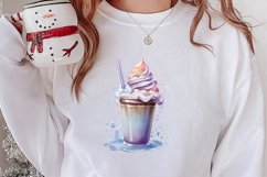 Pastel Christmas Coffee Cup Sublimation, Christmas Clipart Product Image 2