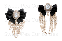 Cameo, Pearls, Ephemera, PNG, Junk Journal, clipart Product Image 2