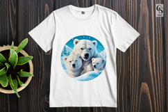 Polar Bear Family Clipart Sublimation PNG Product Image 2