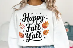 Happy Fall Y'all Svg | Thanksgiving Svg | Shirt Svg Product Image 1