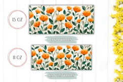 Floral Mug Template, Spring Mug, Abstract Flowers Mug Wrap Product Image 2