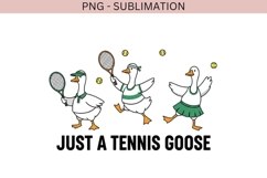 Tennis Goose PNG, Funny Goose Tennis Clipart, Cute Sports Product Image 2