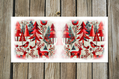 Christmas patchwork landscape | 4 Sublimation Mug designs Product Image 2