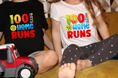 100 days of home runs SVG Design, 100 day of school SVG Desi Product Image 2