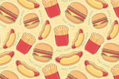 Fast food seamless pattern PNG, JPG Digital Paper Product Image 2