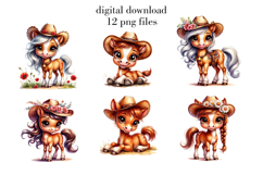 Baby Pony Cowboy Clipart Product Image 2