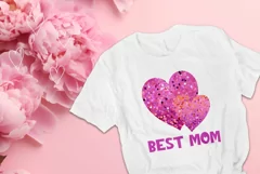 Best Mom T-Shirt Design, Valentine's Day Clipart PNG Product Image 2