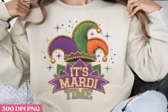 It's Mardi time PNG, Mardi Gras Sublimation PNG Product Image 3