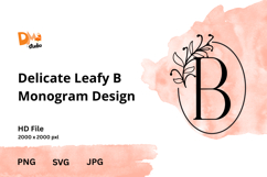 Delicate Leafy Monogram Design Product Image 1