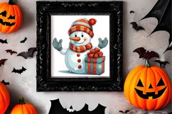 Funny Snowman Sublimation Clipart, watercolor Clipart Product Image 2