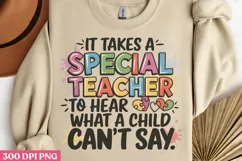 It Takes A Special Teacher PNG, Autism Sublimation PNG Product Image 2