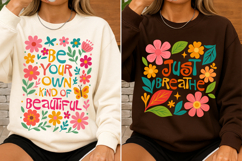 Kindness Blooms Floral SVG Positive Quote PNG Product Image 2