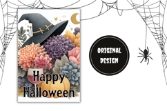Floral Halloween Pumpkin Garden Flag, Happy Halloween Flag Product Image 2