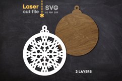Christmas Ornament SVG laser cut file for Glowforge Product Image 3