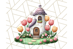 Princess Castle Clipart PNG, Enchanted Garden Artwork Product Image 2