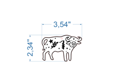 Buffalo Christmas Ornament SVG laser cut file for Glowforge Product Image 2