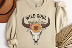 Wild soul PNG, Vintage Flowers Sublimati Product Image 3