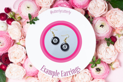 8 Ball Earring Laser Cut File- SVG FILE Product Image 2