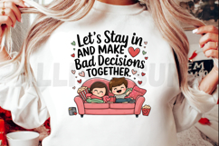 Couple On Couch Staying In Making Bad Decisions Together Product Image 2