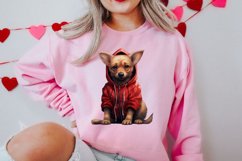 Cute Valentine Dog Clipart, Valentines Day Dog Clipart Product Image 2