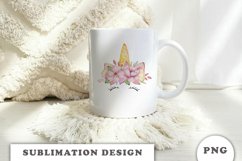 Watercolor cute unicorn sublimation png Product Image 2