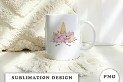 Watercolor cute unicorn sublimation png Product Image 2