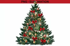 Christmas Tree Print Download - Merry Christmas PNG Product Image 1