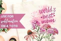 Wildflowers Watercolor Clipart Designs for Sublimation Product Image 2