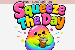 Squeeze The Day PNG | Cute Colorful Blob Clipart, Summer Product Image 3