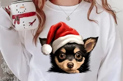 Christmas Peeking Dogs Clipart, Christmas PNG Product Image 2