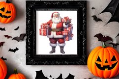 Watercolor Santa Claus Sublimation Clipart, Santa PNG Product Image 2