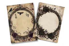 Gothic Rose Frame Junk Journal Pages Product Image 2